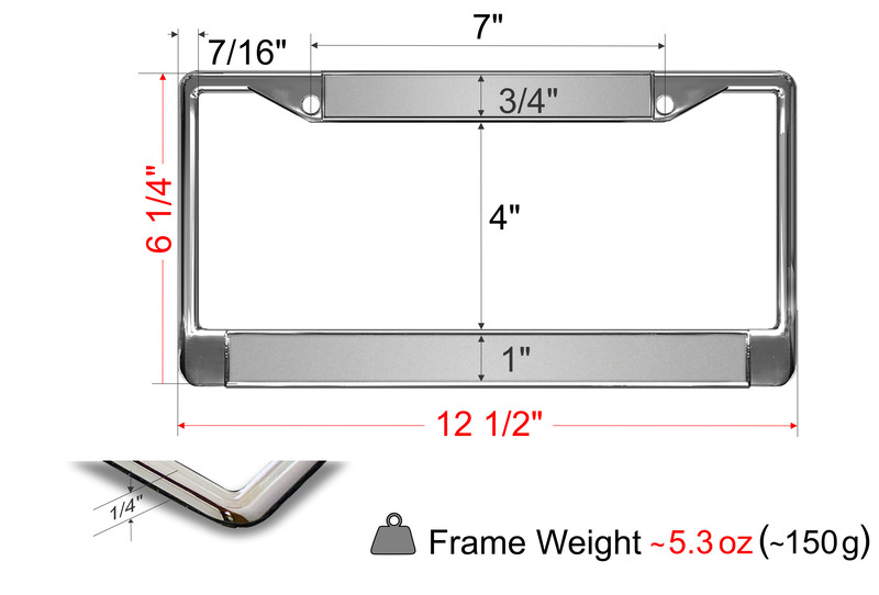 Car Standard Metal License Plate Frames - Pack of 50